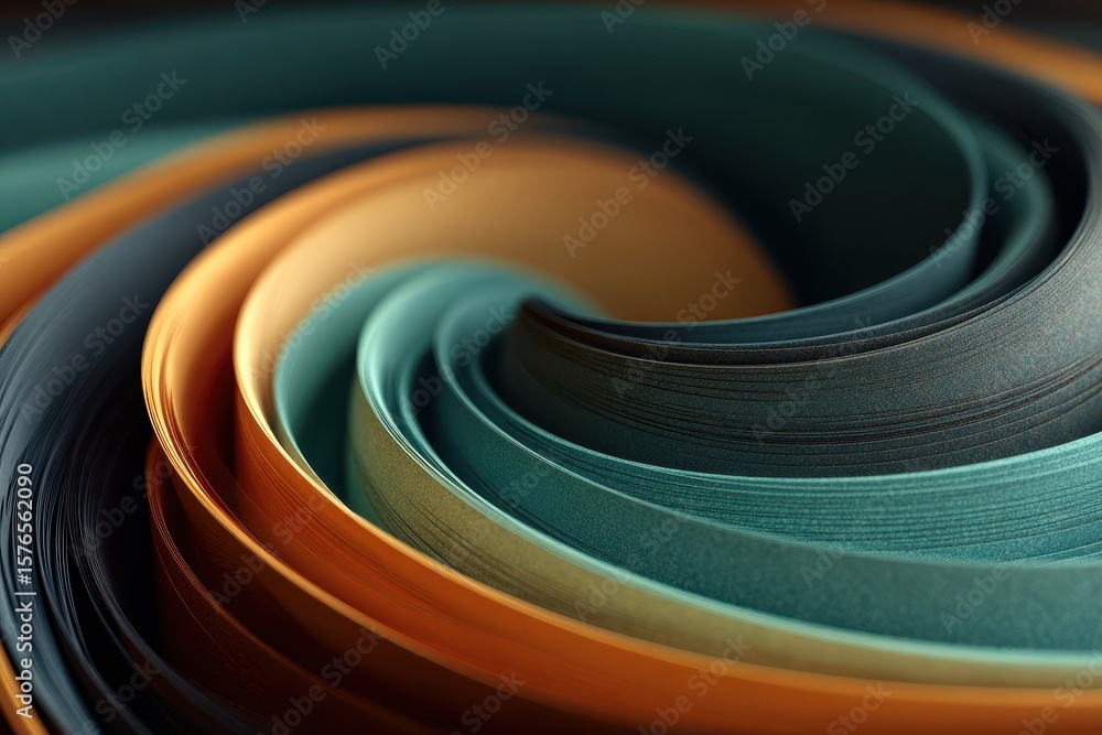 Poster cool blue gradient pattern background showcasing layered curves with textured surface from deep navy