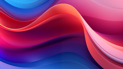 Abstract 3D colorful waves background, soft gradients, smooth texture,