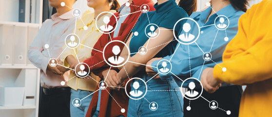A vibrant networking event featuring diverse professionals engaged in collaborative discussions,...