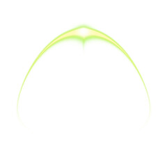 Green arch light glow effect on transparent background
