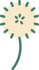 Whimsical Dandelion Seed Head Illustration