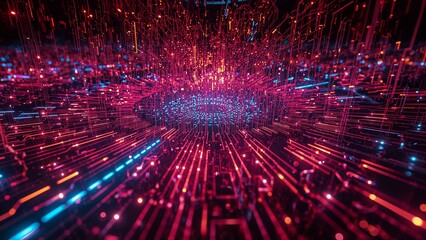 Futuristic Light Burst Digital Background