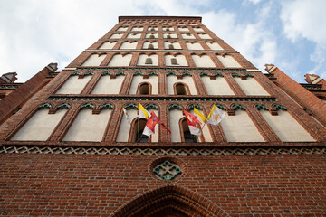 Towering Gothic Co-Cathedral Basilica in Olsztyn, Poland