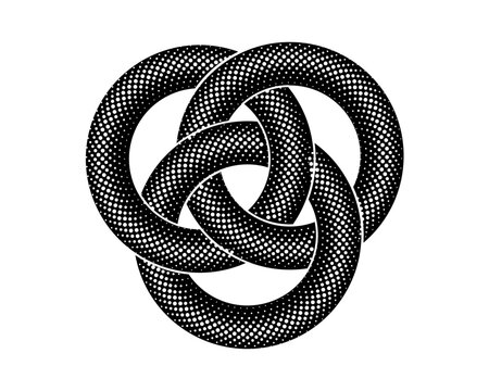 celtic knot trinity on white background for tattoo symbol religion icon logo. vector illustration	