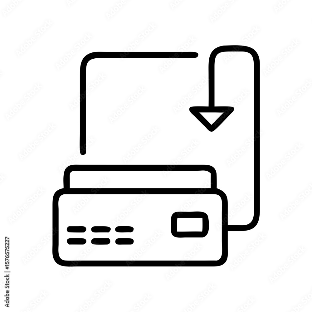 Poster icon backup drive in minimal style with black lines on white background