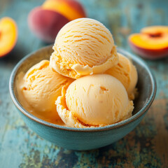 Peach ice cream.