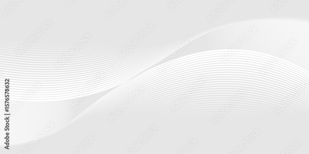 Poster abstract black smooth wave on a white background. dynamic sound wave. design element. vector illustr