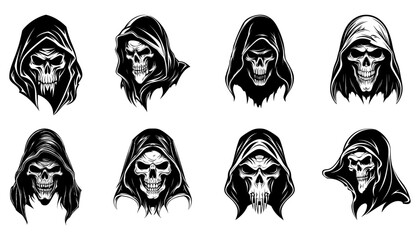 Grim Reaper silhouette, Vector Design