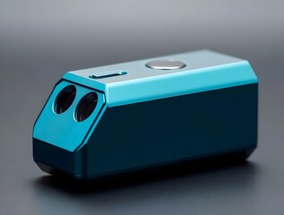 Teal Anodized Aluminum Enclosure:  Compact Electronic Device Housing, Custom Machined Case, Industrial Design