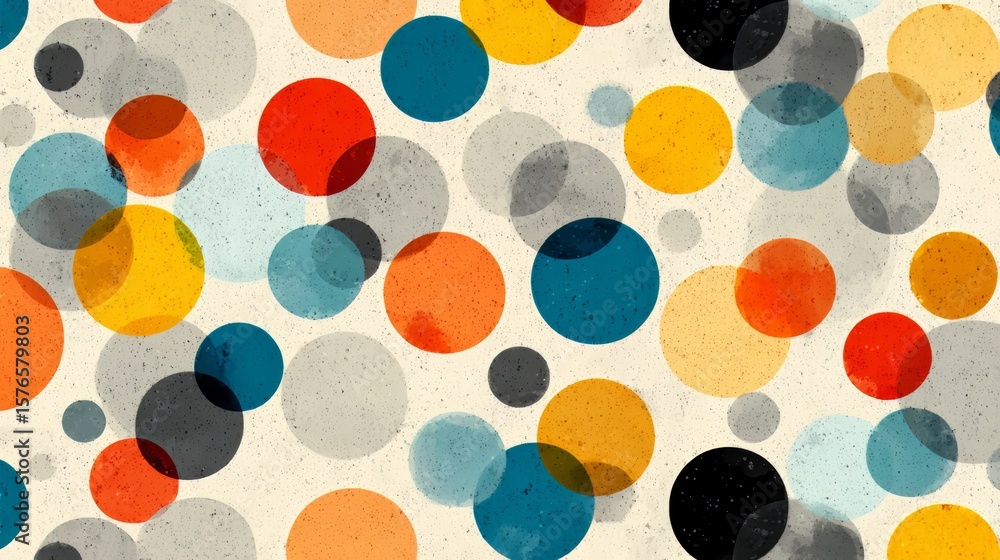 Poster colorful background with many different colored circles. the circles are of various sizes and colors