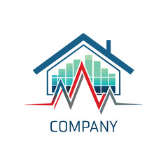 Real Estate Realtor Logo  house vector logo icon on white Background