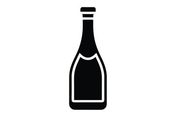 champagne bottle vector icon