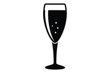 champagne glass vector icon