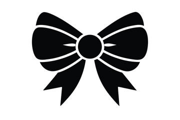 christmas bow vector icon