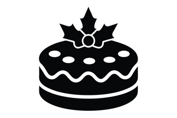 christmas cake vector icon