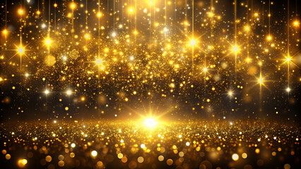 Obraz premium golden christmas lights