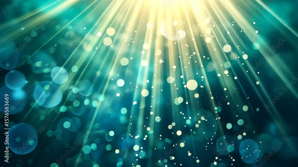 Poster celestial radiance: captivating image captures a luminous display of radiant sunlight, filtered thro