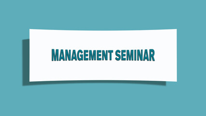Management Seminar (Management seminar) - A card isolated on light green background.