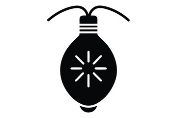 christmas light bulb vector icon