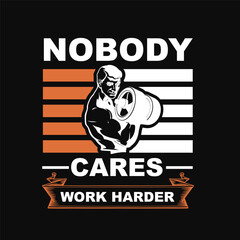 Gym Fitness T-shirt Design template