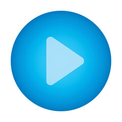 Play sign blue button. Blue play button Vector illustration isolated on a white background. Media, web and play symbol logo design, Digital Video Logo Design Template.