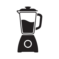Black And White Blender Icon Illustration Vector Graphic Design