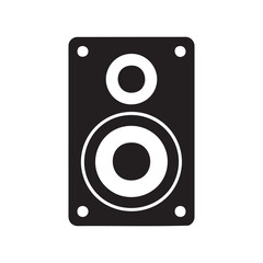 Black And White Speaker Icon Isolated Vector Illustration