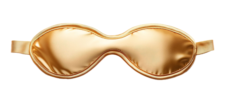 Silk Eye Mask for Sleep and Relaxation - Isolated on White Background