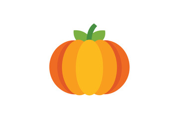 Pumpkin Vegetable Icon Vector Illustration On White