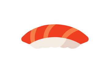 Sushi Nigiri With Shrimp Icon Vector Japanese Style On White