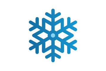 Fototapeta premium Snowflake Icon Vector Winter Cold On White