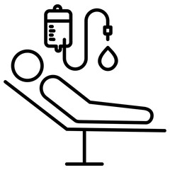 Blood Transfusion Outline Icon