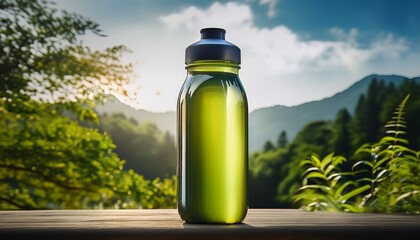 refreshing electrolyte drink in a sleek sports bottle perfect for fitness promotions and health blogs
