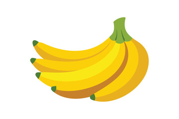 Banana Bunch Icon Vector Fruit On White