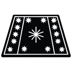 festive welcome mat vector icon