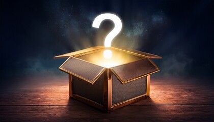 a mystery box with question mark on it
