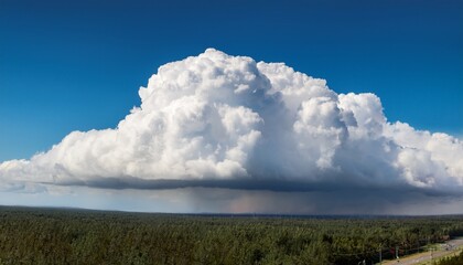 a large fluffy white cloud in the sky