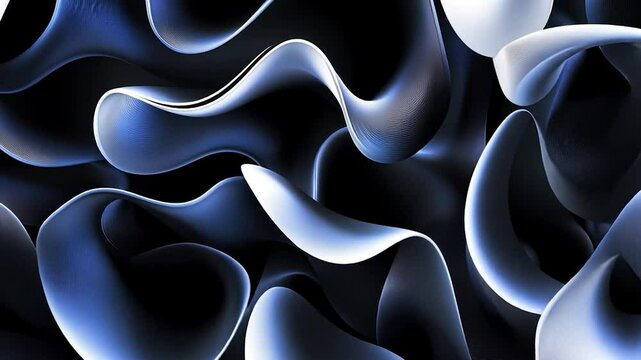Abstract swirls of dark blue and light blue, textured and flowing