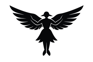 Obraz premium flying angel vector icon