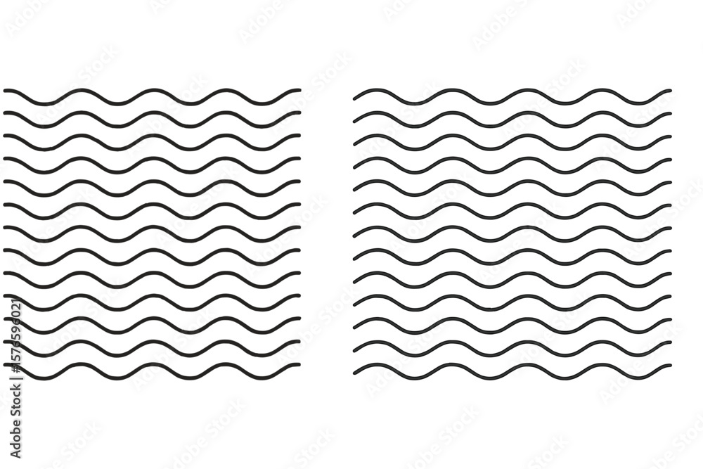 Poster seamless wavy lines pattern set, abstract wave texture, repeating curved line background, minimalist