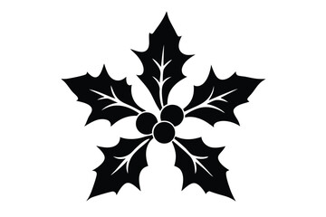 frosted mistletoe vector icon