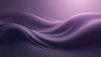 Obraz premium Abstract illustration features flowing waves of deep violet, soft lavender fabric. Smooth, elegant gradient background with subtle texture. Sophisticated, modern design ideal for digital wallpaper,