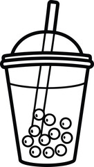 Refreshing Bubble Tea A Delightful Drink Illustration