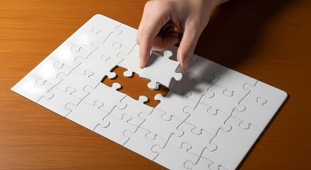 Puzzle Completion Solution Success Concept Photo
