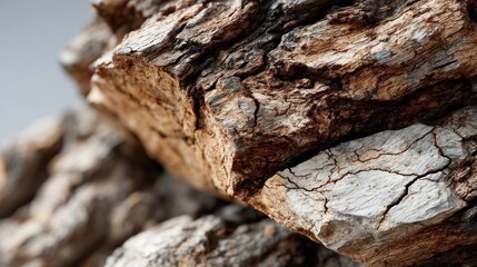 Close-up Texture of Weathered Wood Showing Deep Cracks and Brown Hues