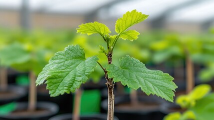 Young plant sprout closeup