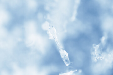 Ice crystals are solid water in symmetrical shapes including hexagonal columns, hexagonal plates, and dendritic crystals