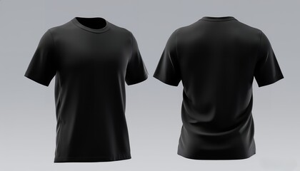 Minimal Black Tee Mockup for Clothing Design