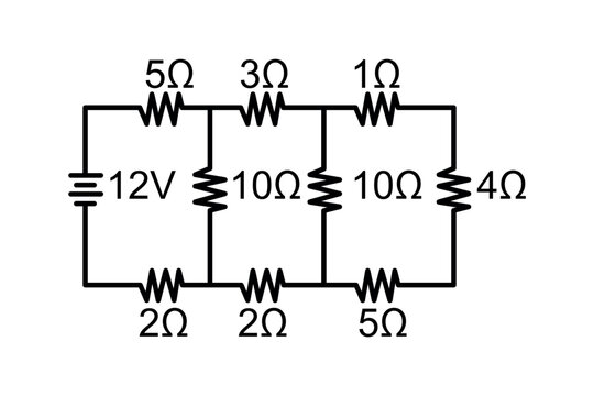 Series and parallel electrical circuits. Parallel circuit, Series circuit, basic electric circuits experiment vector. Kirchhoff voltage law. series and parallel circuits with Batter and light bulb