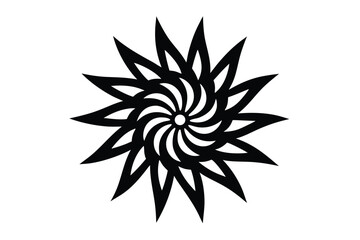snowflake swirl vector icon